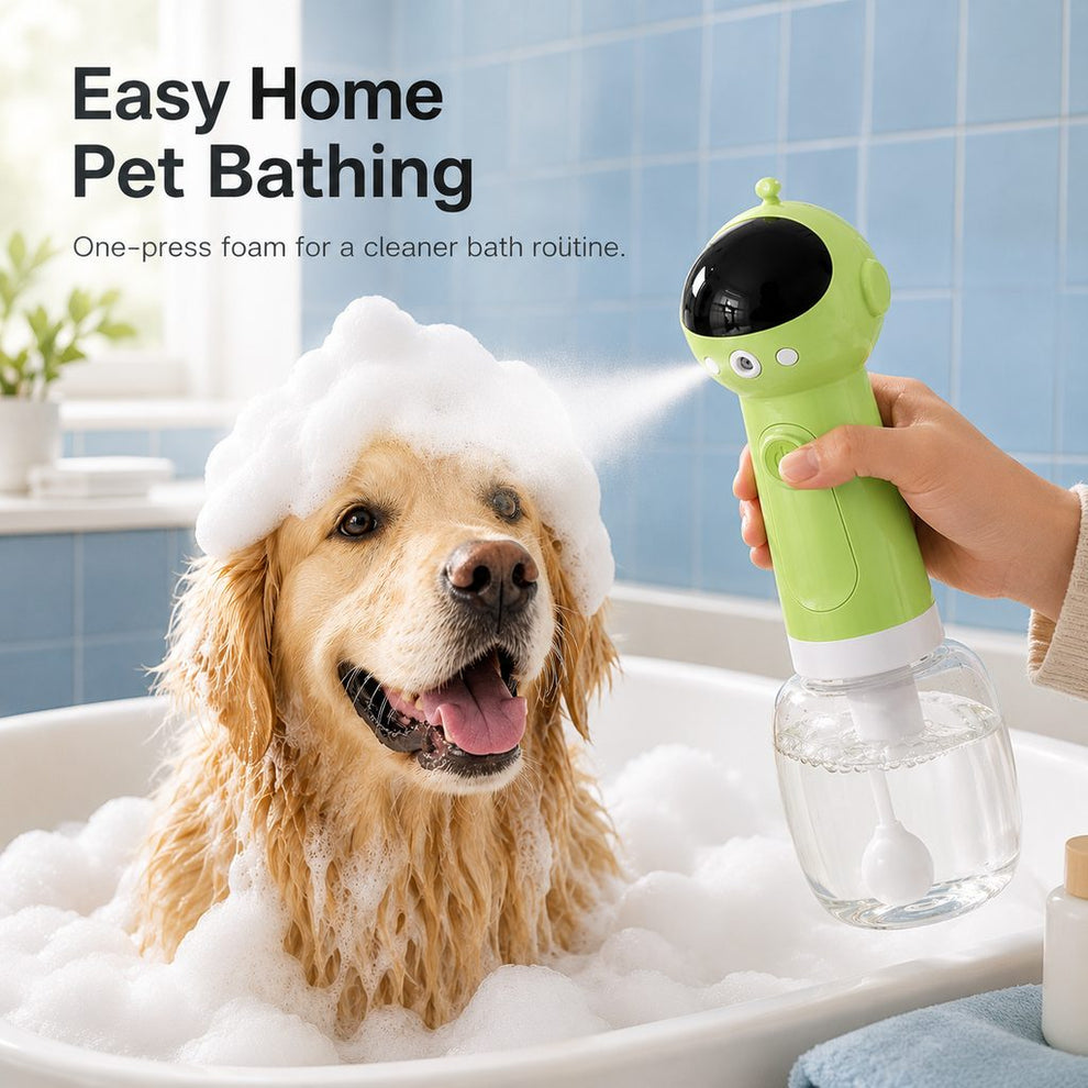 Paws in Awe AstroFoam Pet Bath Bubble Maker for Home Dog Baths - One-Press Dense Foam Sprayer for Less Hand-Scrubbing & Cleaner Bath Time image 4