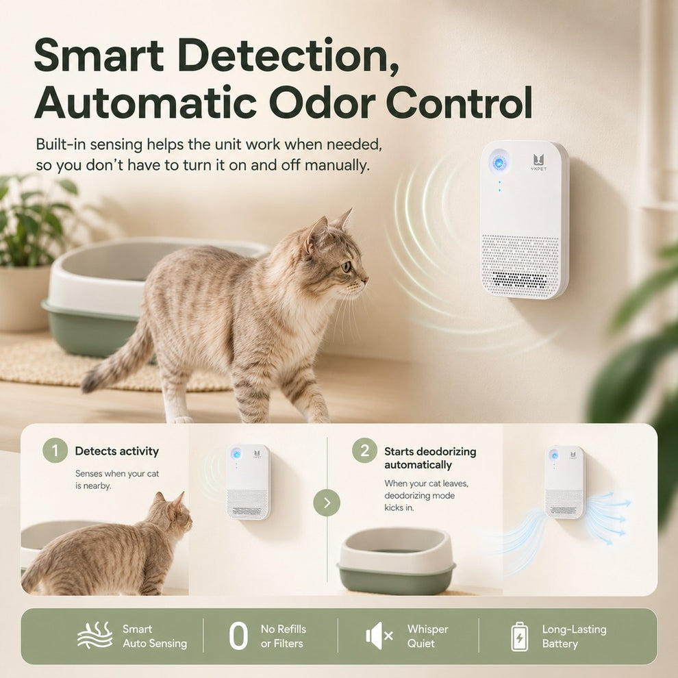 Paws in Awe Smart Litter Box Odor Control Deodorizer for Cats - Cordless Auto-Sensing Pet Odor Purifier image 7