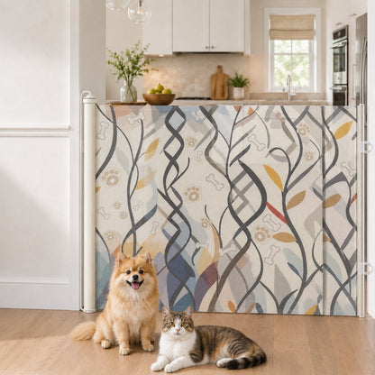Paws in Awe No-Drill Retractable Pet Gate for Doorways, Kitchens & Stairs - Keep Cats and Dogs Safely Out of Off-Limit Areas