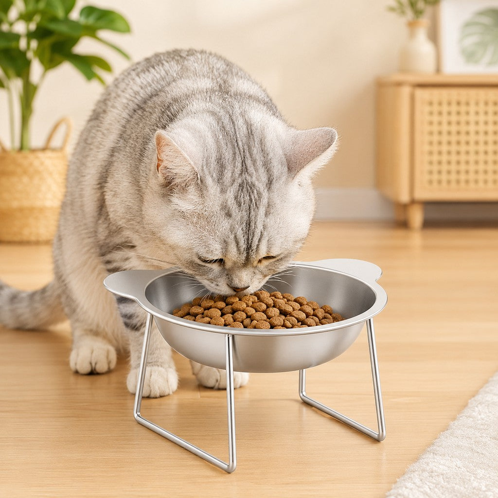 Paws in Awe Elevated 304 Stainless Steel Pet Bowl with Stand for Cats & Dogs - Anti-Tip Raised Feeder for Cleaner Meals image 11