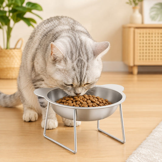 Paws in Awe Elevated 304 Stainless Steel Pet Bowl with Stand for Cats & Dogs - Anti-Tip Raised Feeder for Cleaner Meals image 11