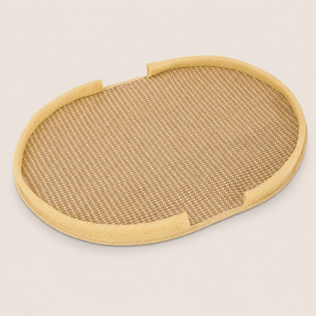 Beige scratch-resistant woven replacement cover for elevated pet cot