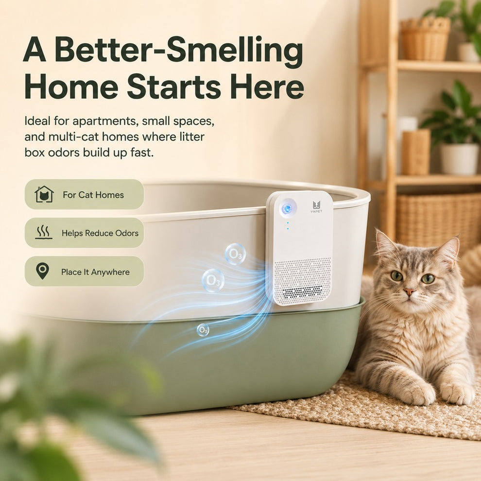 Paws in Awe Smart Litter Box Odor Control Deodorizer for Cats - Cordless Auto-Sensing Pet Odor Purifier image 3