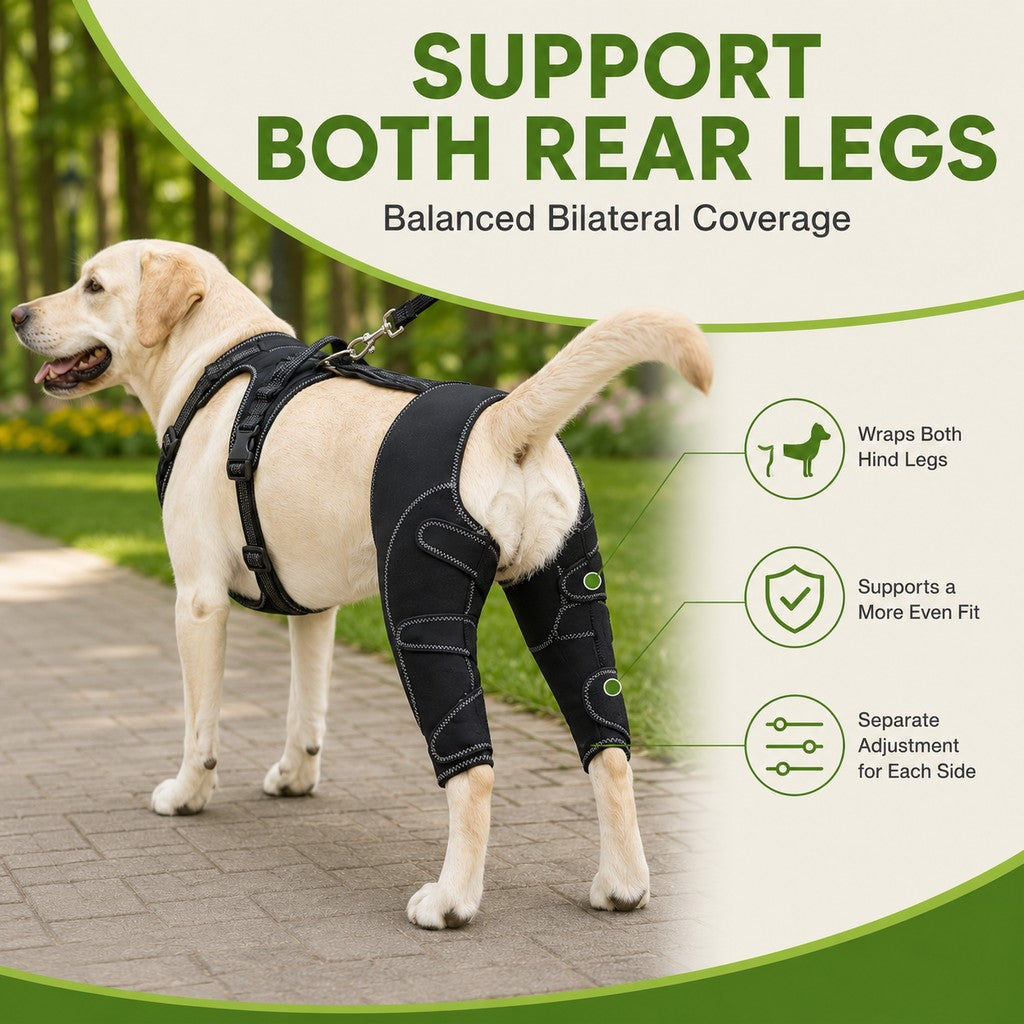 Paws in Awe Dual Rear Leg Dog Support Brace with Harness - Walking Stability for Weak Hind Legs image 3