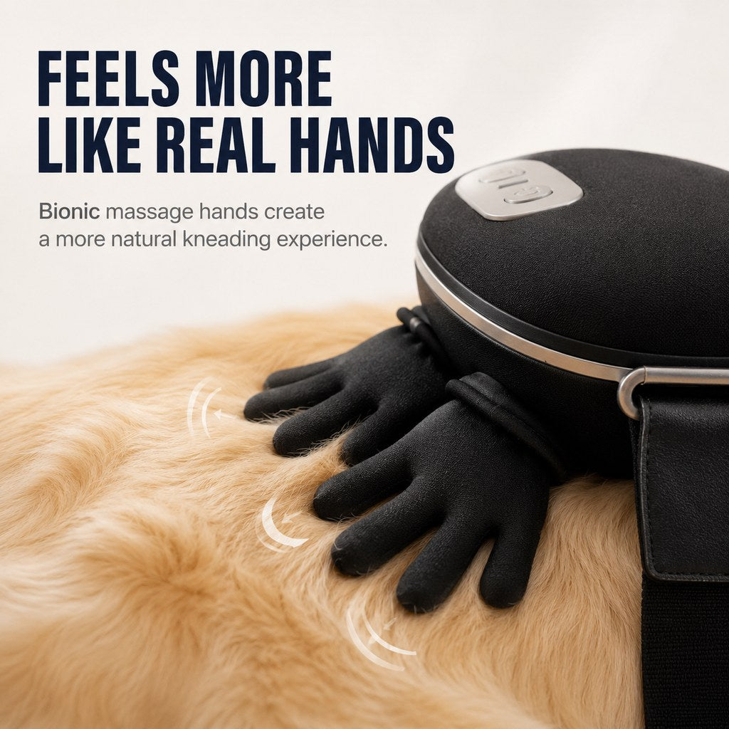 Bionic kneading dog massager close-up massage heads