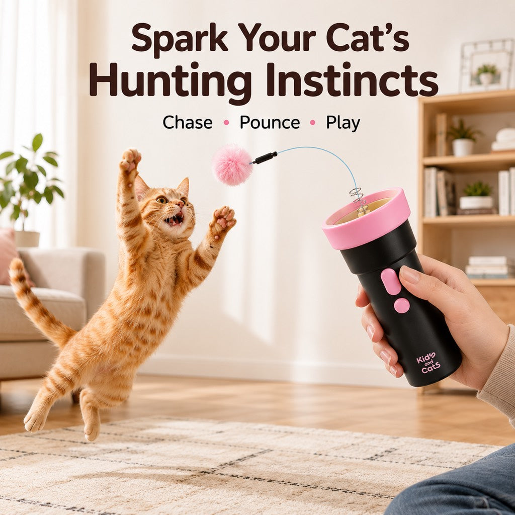 Paws in Awe One-Click Electric Cat Teaser Launcher for Indoor Cats - Chase & Pounce Play Without Constant Wand Waving image 4
