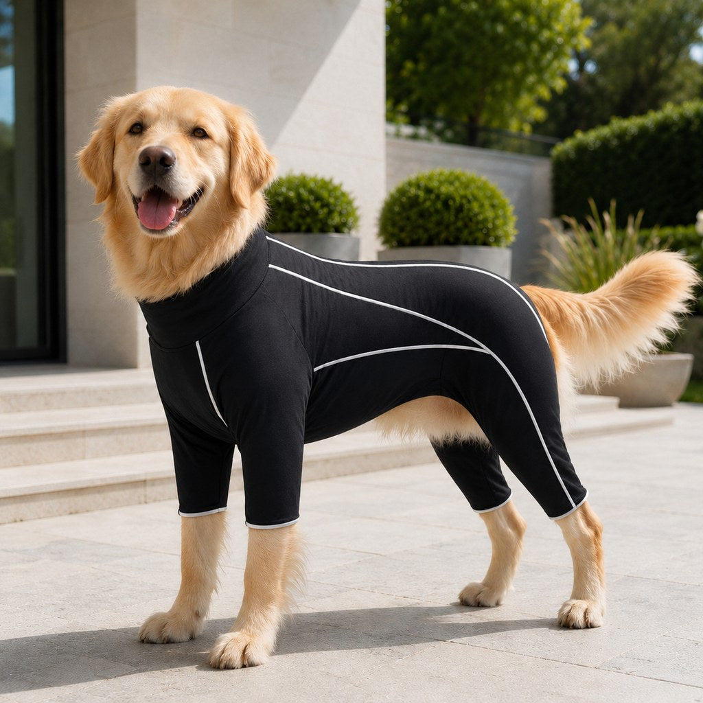 Paws in Awe Four-Leg Full-Body Dog Jumpsuit for Home & Outdoor Wear – Helps Contain Loose Fur & Everyday Dirt image 11