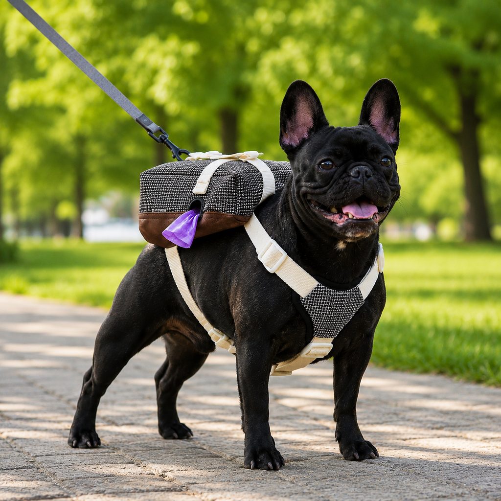 Black Frenchie Adventure Backpack Harness