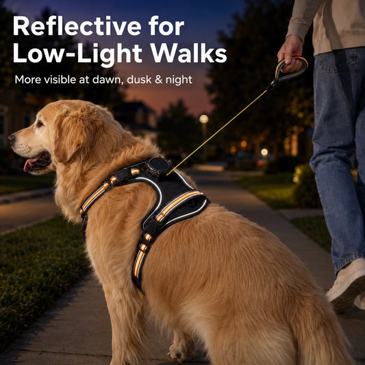 Paws in Awe 2-in-1 Reflective Dog Harness with Built-In Retractable Leash for Daily Walks - Close Control for Pulling Dogs image 2