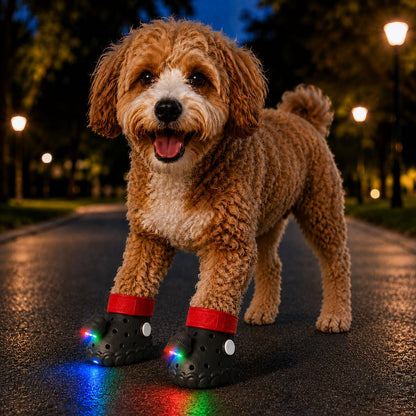 Paws in Awe Step-Activated RGB Light-Up Dog Boots for Night Walks – Low-Light Visibility & Lightweight EVA Paw Coverage image 12