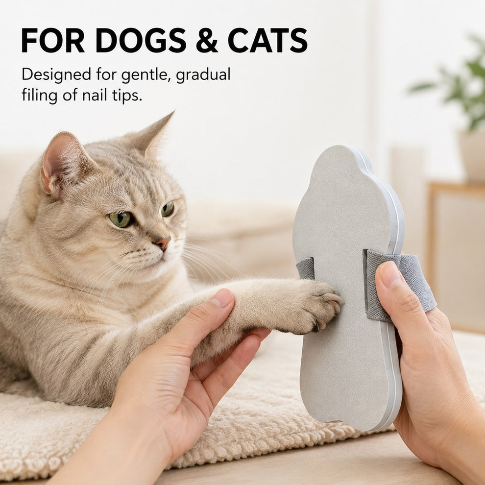Blade-free dog and cat nail care filing board