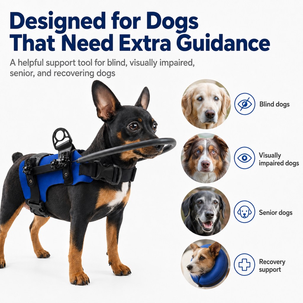 Paws in Awe Adjustable Dog Bumper Ring Harness for Safer Home Walking - Helps Blind & Senior Dogs Avoid Wall & Furniture Bumps image 9