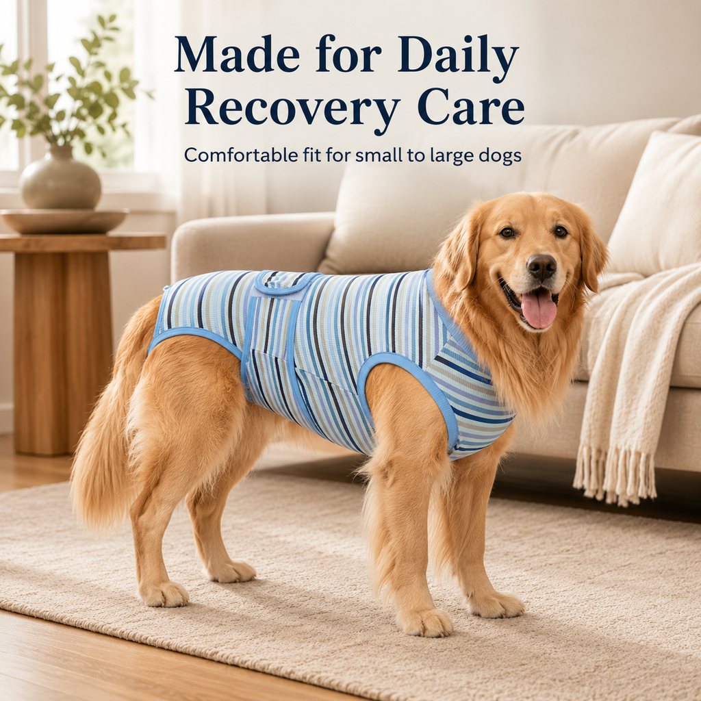 Paws in Awe Breathable Dog Recovery Suit for Spay & Neuter Recovery, Soft Cone Alternative Onesie to Help Reduce Licking After Surgery image 5