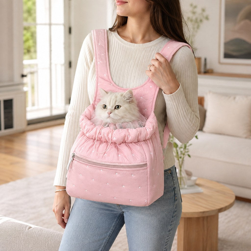 Paws in Awe Hands-Free Pet Carrier Backpack for Everyday Outings – Breathable Travel Carrier for Cats & Small Dogs image 4