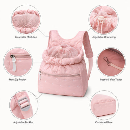 Paws in Awe Hands-Free Pet Carrier Backpack for Everyday Outings – Breathable Travel Carrier for Cats & Small Dogs image 9