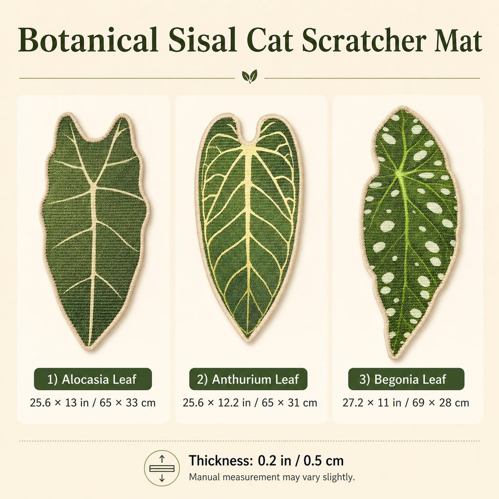 Botanical sisal cat scratcher mat size guide