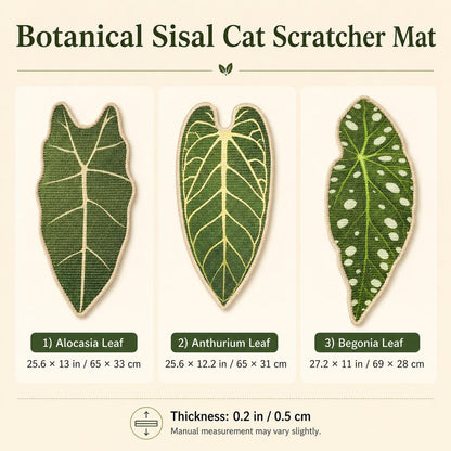 Botanical sisal cat scratcher mat size guide