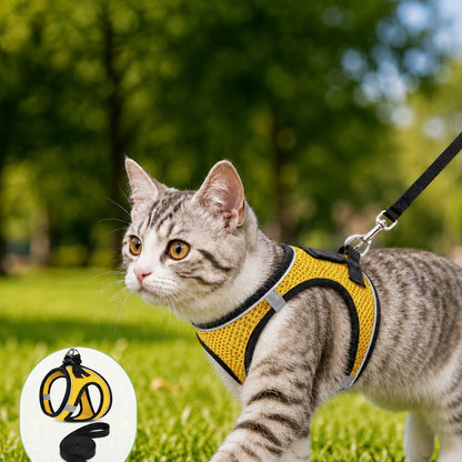 Paws in Awe Breathable Cat Harness & Leash Set for Outdoor Walks - Adjustable Escape-Resistant Step-In Vest image 10