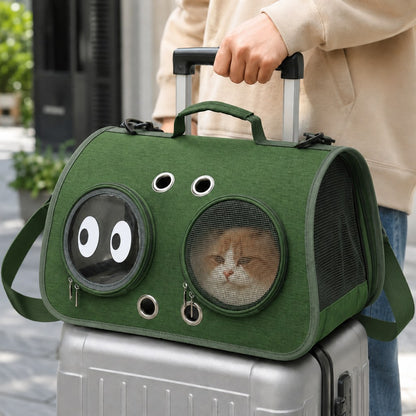 Paws in Awe Breathable Cat Travel Carrier for Road Trips & Vet Visits - Structured Foldable Soft-Sided Pet Bag image 13