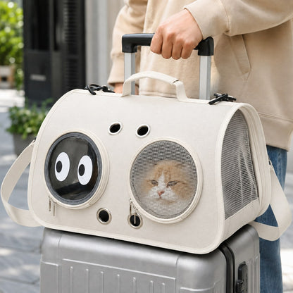 Paws in Awe Breathable Cat Travel Carrier for Road Trips & Vet Visits - Structured Foldable Soft-Sided Pet Bag image 11
