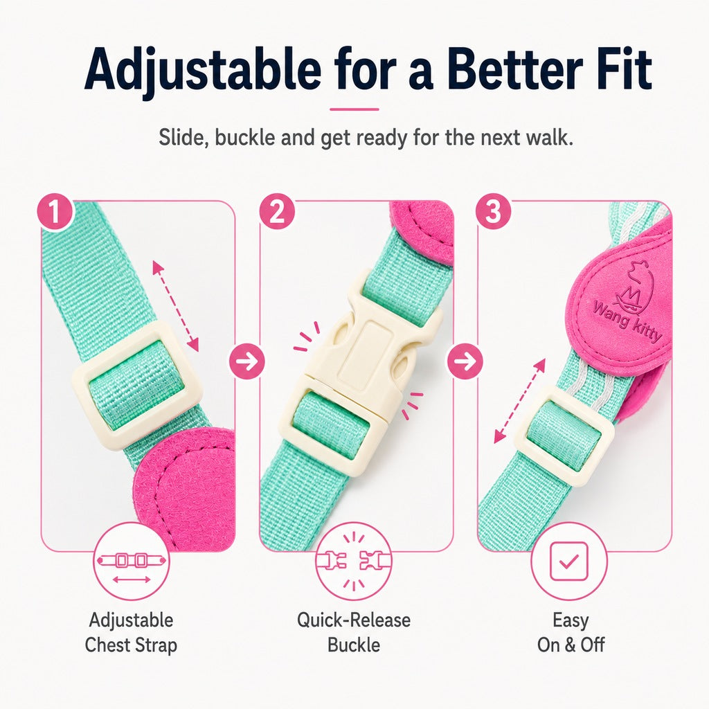 Paws in Awe Breathable Padded Dog Harness & Leash Set for Daily Walks - Easy-Control Vest for Small & Medium Dogs image 8