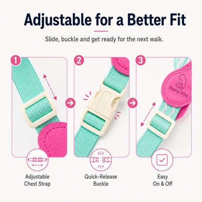 Paws in Awe Breathable Padded Dog Harness & Leash Set for Daily Walks - Easy-Control Vest for Small & Medium Dogs image 8