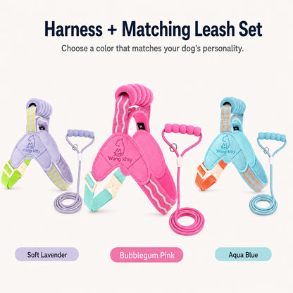 Paws in Awe Breathable Padded Dog Harness & Leash Set for Daily Walks - Easy-Control Vest for Small & Medium Dogs image 9
