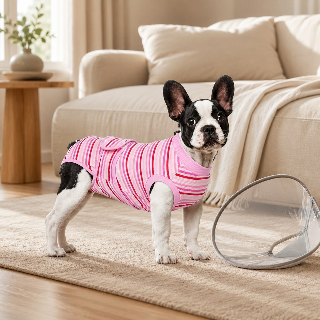 Paws in Awe Breathable Dog Recovery Suit for Spay & Neuter Recovery, Soft Cone Alternative Onesie to Help Reduce Licking After Surgery image 1
