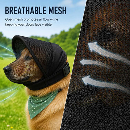 Paws in Awe Breathable Anti-Scavenging Dog Muzzle for Walks - Mesh Hood Helps Block Food Scraps & Trash image 3