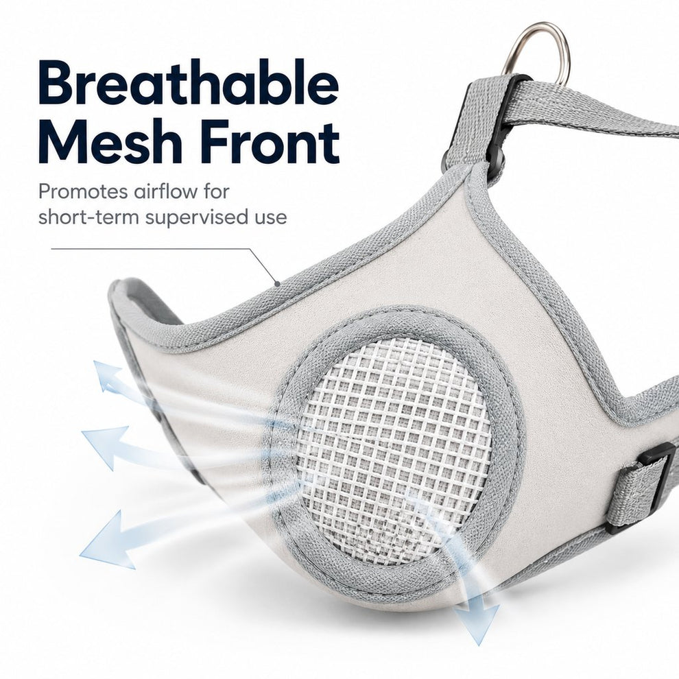 Paws in Awe Breathable Dog Muzzle for Walks, Grooming & Vet Visits - Soft Adjustable Mesh Muzzle to Help Reduce Biting, Chewing & Barking image 5