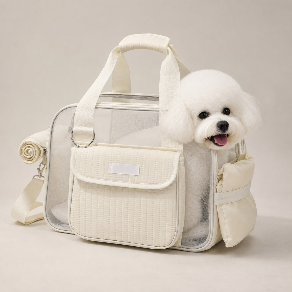 Paws in Awe Breathable Mesh Pet Carrier Tote for Cats & Small Dogs - Comfortable Travel Bag for Cafes, Vet Visits & Daily Outings image 2