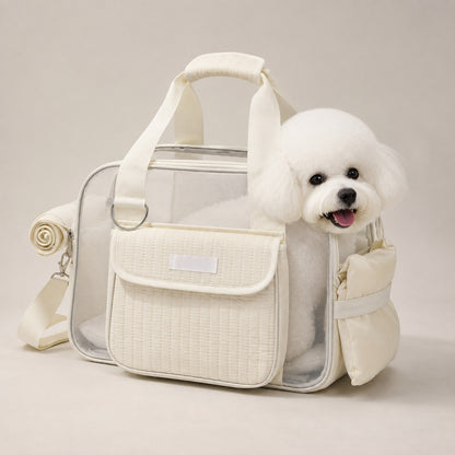 Paws in Awe Breathable Mesh Pet Carrier Tote for Cats & Small Dogs - Comfortable Travel Bag for Cafes, Vet Visits & Daily Outings image 2