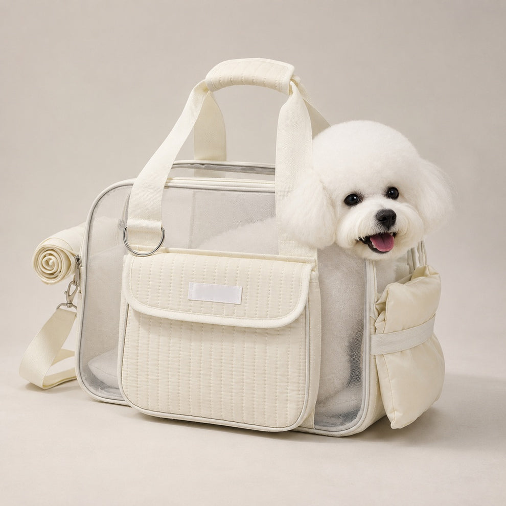 Paws in Awe Breathable Mesh Pet Carrier Tote for Cats & Small Dogs - Comfortable Travel Bag for Cafes, Vet Visits & Daily Outings image 2