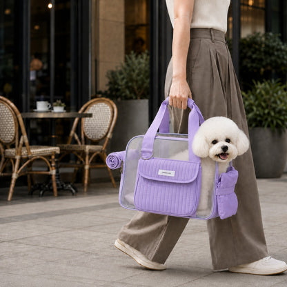 Paws in Awe Breathable Mesh Pet Carrier Tote for Cats & Small Dogs - Comfortable Travel Bag for Cafes, Vet Visits & Daily Outings image 11