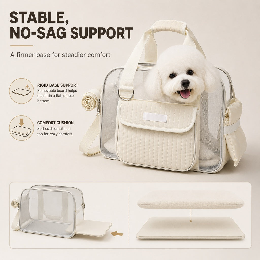 Paws in Awe Breathable Mesh Pet Carrier Tote for Cats & Small Dogs - Comfortable Travel Bag for Cafes, Vet Visits & Daily Outings image 5