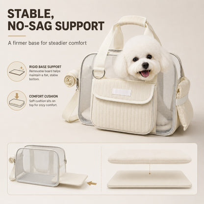 Paws in Awe Breathable Mesh Pet Carrier Tote for Cats & Small Dogs - Comfortable Travel Bag for Cafes, Vet Visits & Daily Outings image 5