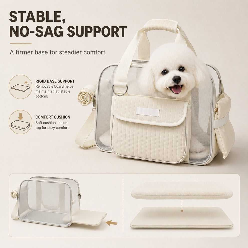 Paws in Awe Breathable Mesh Pet Carrier Tote for Cats & Small Dogs - Comfortable Travel Bag for Cafes, Vet Visits & Daily Outings image 5