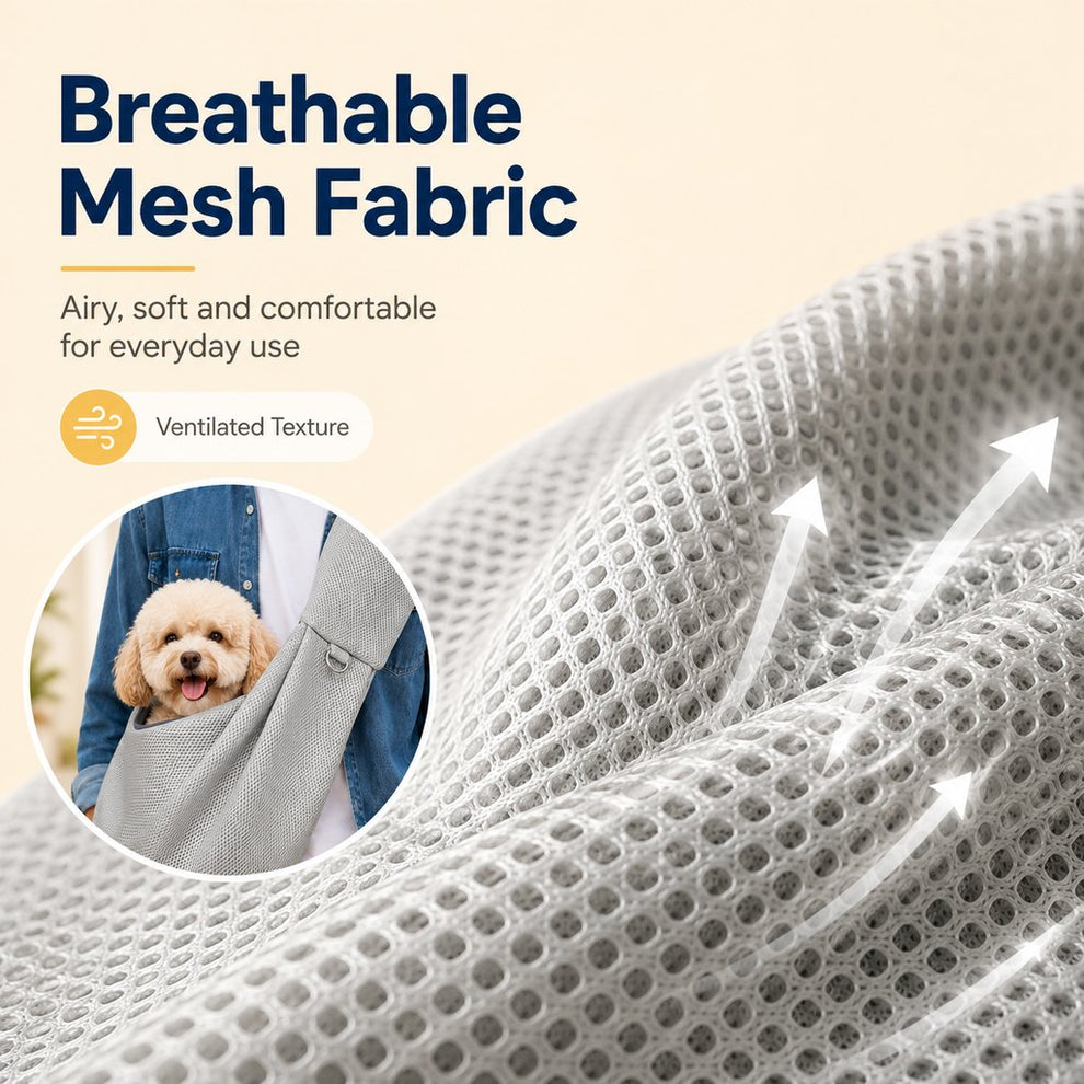 Paws in Awe Crossbody Pet Sling Carrier for Small Dogs & Cats - Breathable Hands-Free Travel Bag for Walks, Errands & Vet Visits image 7
