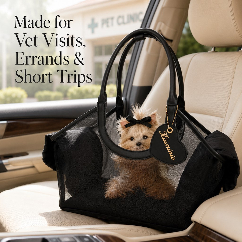 breathable mesh pet travel bag cafe vet visits