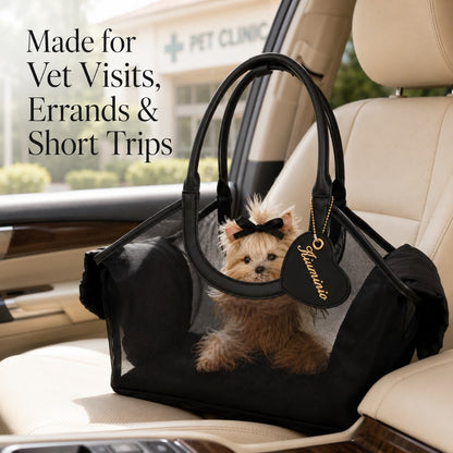 breathable mesh pet travel bag cafe vet visits