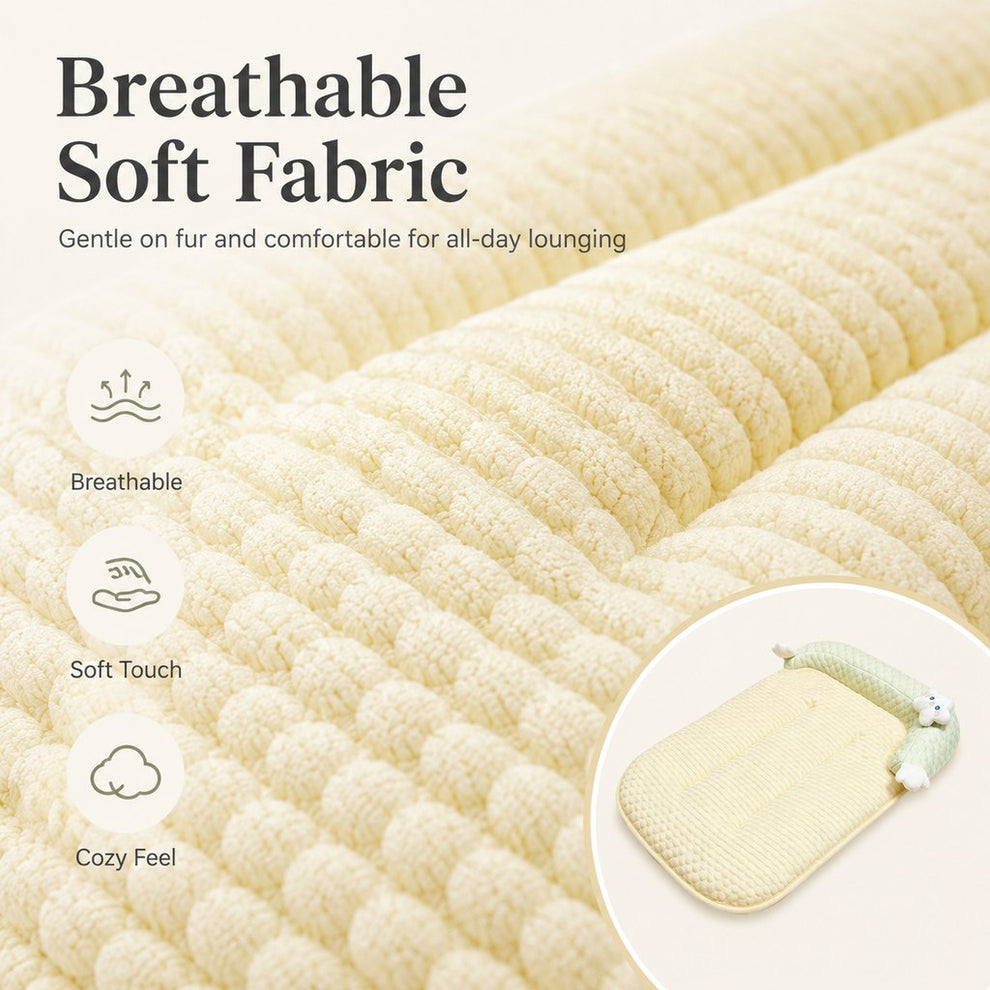 Paws in Awe Breathable Pet Sofa Mat for Sunny Window Naps & Hard Floors - Soft Bolster Lounger for Cats & Dogs image 6