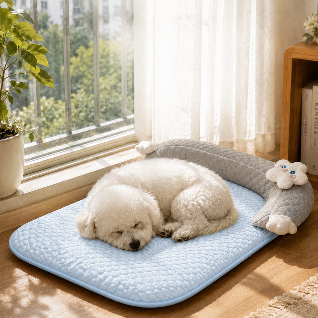 Paws in Awe Breathable Pet Sofa Mat for Sunny Window Naps & Hard Floors - Soft Bolster Lounger for Cats & Dogs image 10
