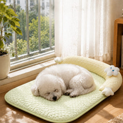 Paws in Awe Breathable Pet Sofa Mat for Sunny Window Naps & Hard Floors - Soft Bolster Lounger for Cats & Dogs image 11