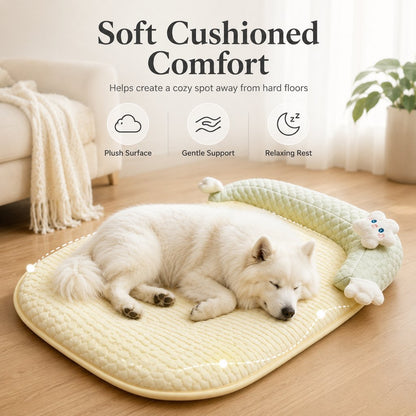 Paws in Awe Breathable Pet Sofa Mat for Sunny Window Naps & Hard Floors - Soft Bolster Lounger for Cats & Dogs image 3