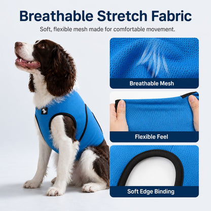 Breathable stretch fabric dog comfort wrap vest