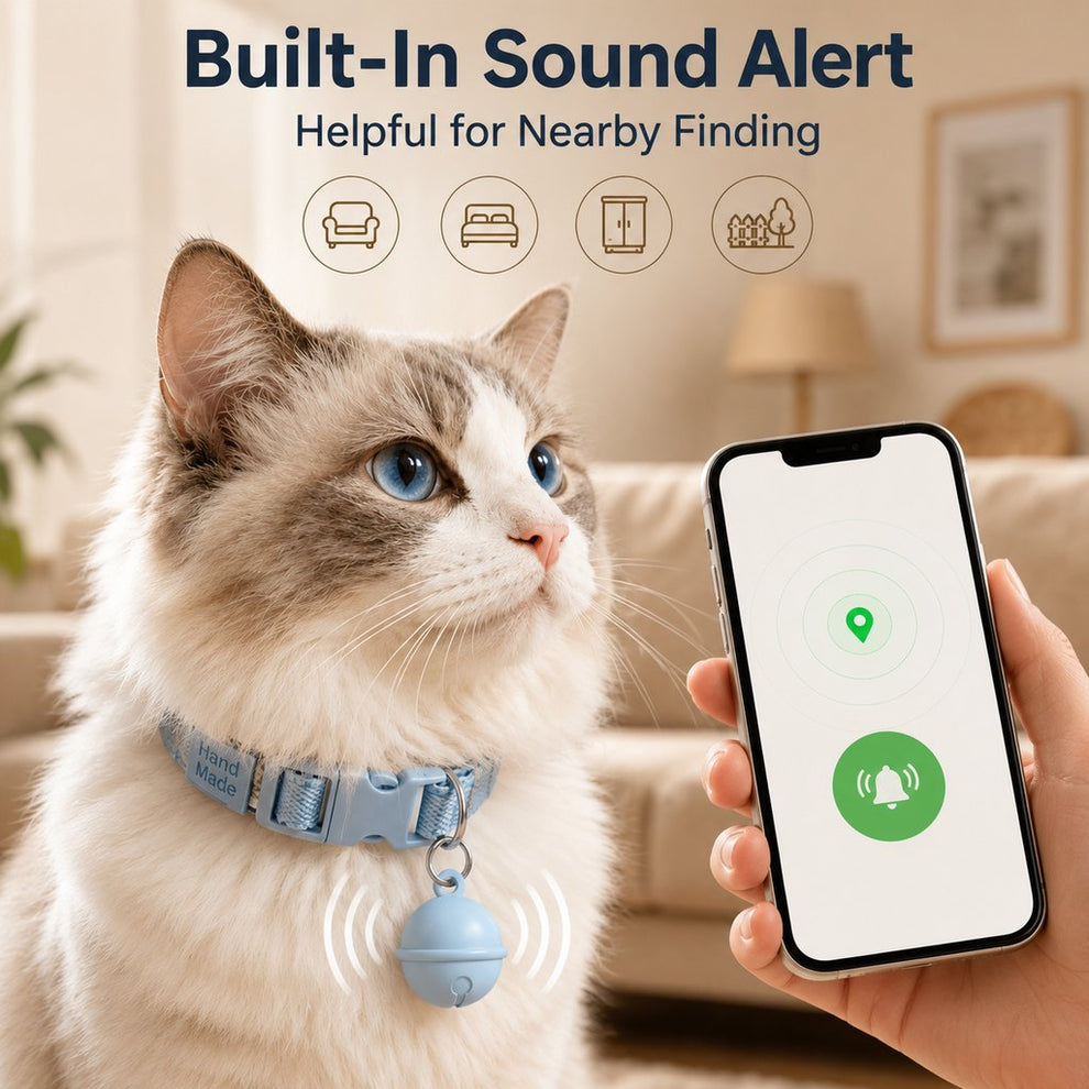 Smart pet tracker bell collar for cats and small dogs