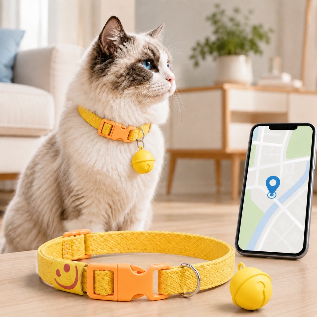 Smart pet tracker bell collar for cats and small dogs