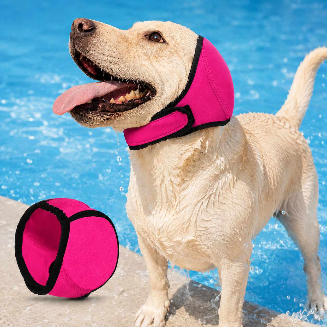 Paws in Awe Dog Ear Cover for Swimming, Bath Time & Loud Noise Comfort - Soft Calming Ear Muff to Help Keep Water & Debris Out image 18