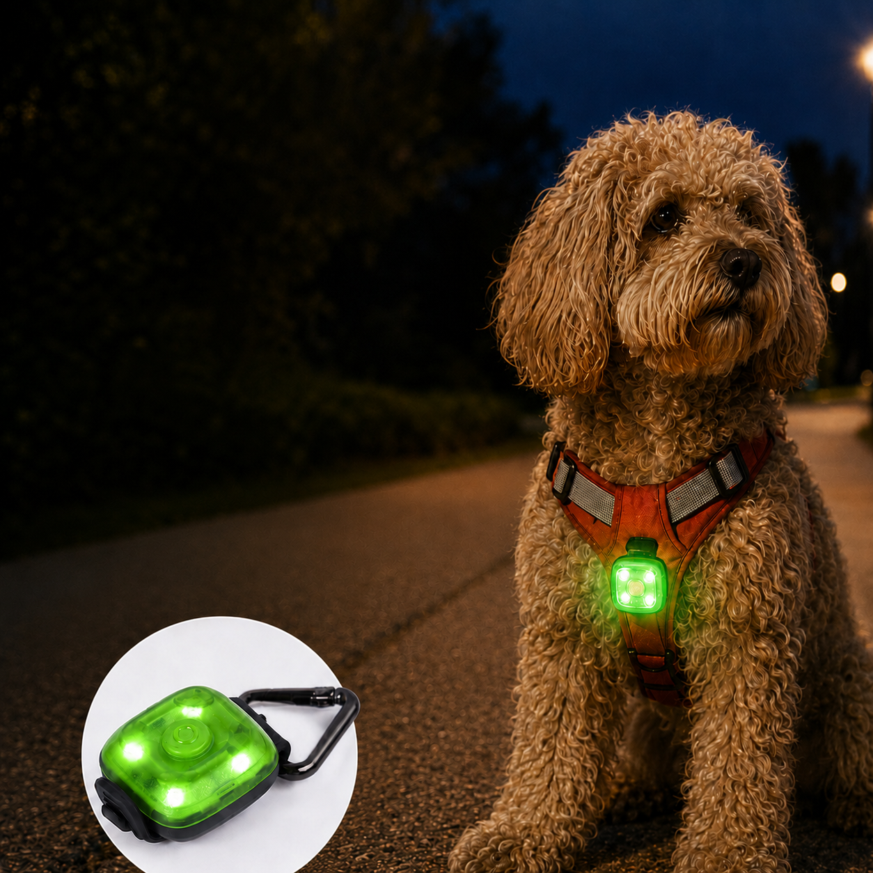 Paws in Awe Clip-On Pet Safety Light for Night Walks - Helps Dogs & Cats Stay Visible After Dark image 12