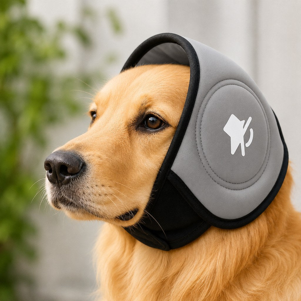 Paws in Awe Calming Dog Ear Muffs for Fireworks, Thunderstorms & Grooming - Soft Noise-Reducing Wrap to Help Ease Stress image 11